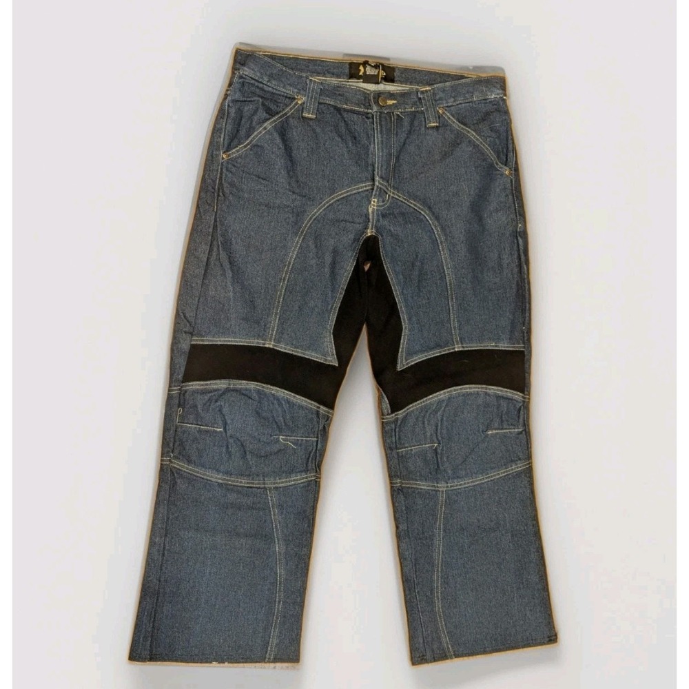 Y2K Biker Moto Jeans 38x29 Element Motorcycle Gear Reinforced Baggy Denim